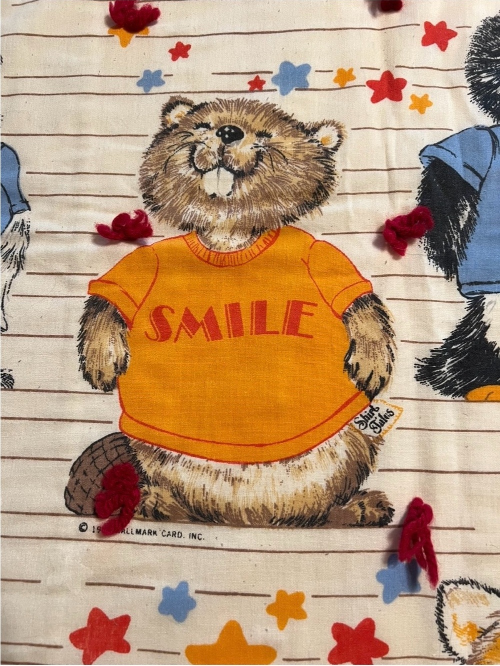 Vintage 1980 Hallmark Shirt Tales Quilt Blanket VERY RARE Nostalgic